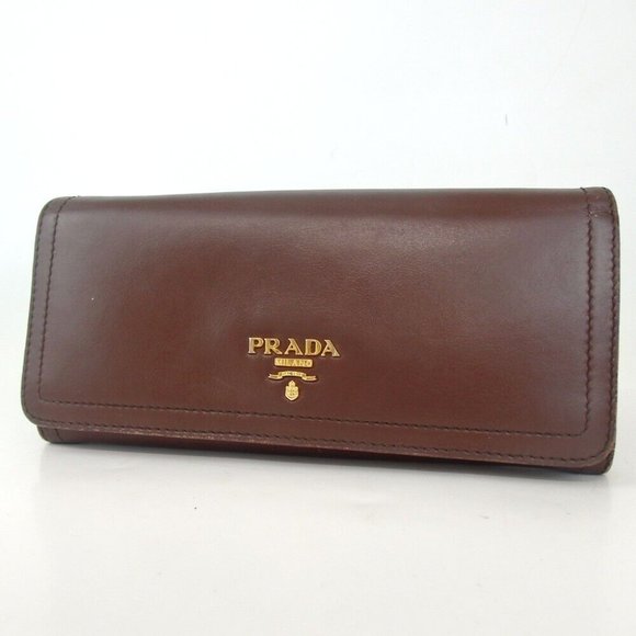 Prada Handbags - Prada Calf Long Leather Wallet
